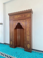 Modüler CNC İşlemeli Mihrap – Altın Varak Detaylı