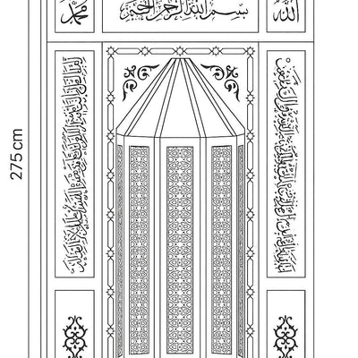 Modüler CNC İşlemeli Mihrap – Altın Varak Detaylı
