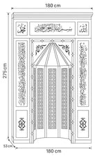 Modüler CNC İşlemeli Mihrap – Altın Varak Detaylı
